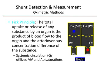 Shunt Calculation shunt calculation final in structural heart disease | PPT