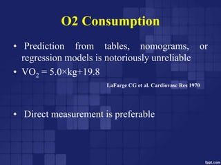 O2 Consumption Nomograms Shunt quantification and reversibility | PPTX