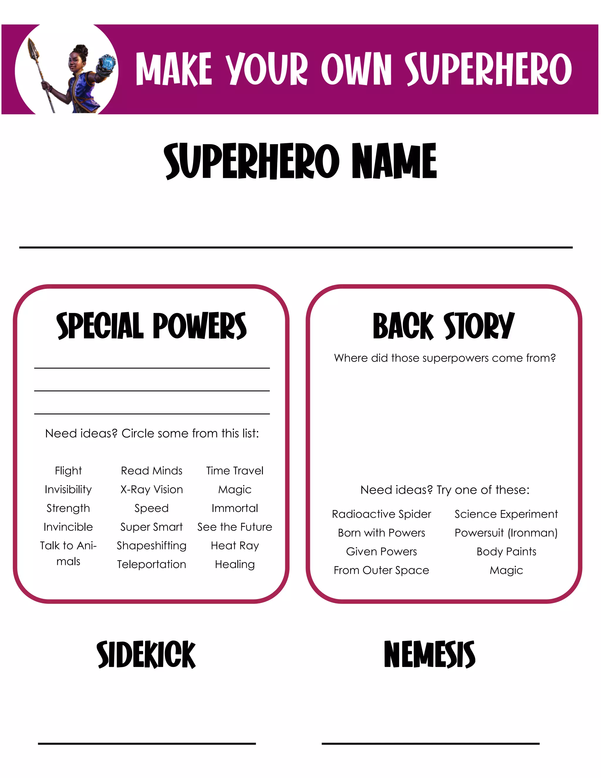 Shuri Create Your Own Superhero PDF