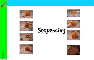 5. Cut out the eyes.
                      1. Gather materials




                      2. Cut circle at the top.   Sequencing
                      3. Scoop out the insides.
     Doug Proutty




                      4. Draw the face.

Thursday, 10 May 12
 
