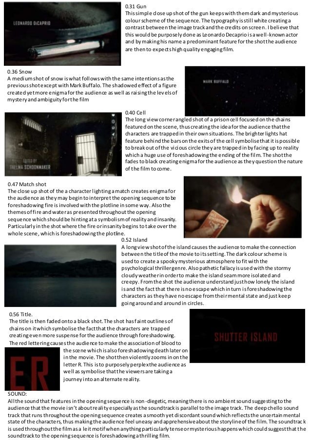 Shutter island analysis of the opening sequence