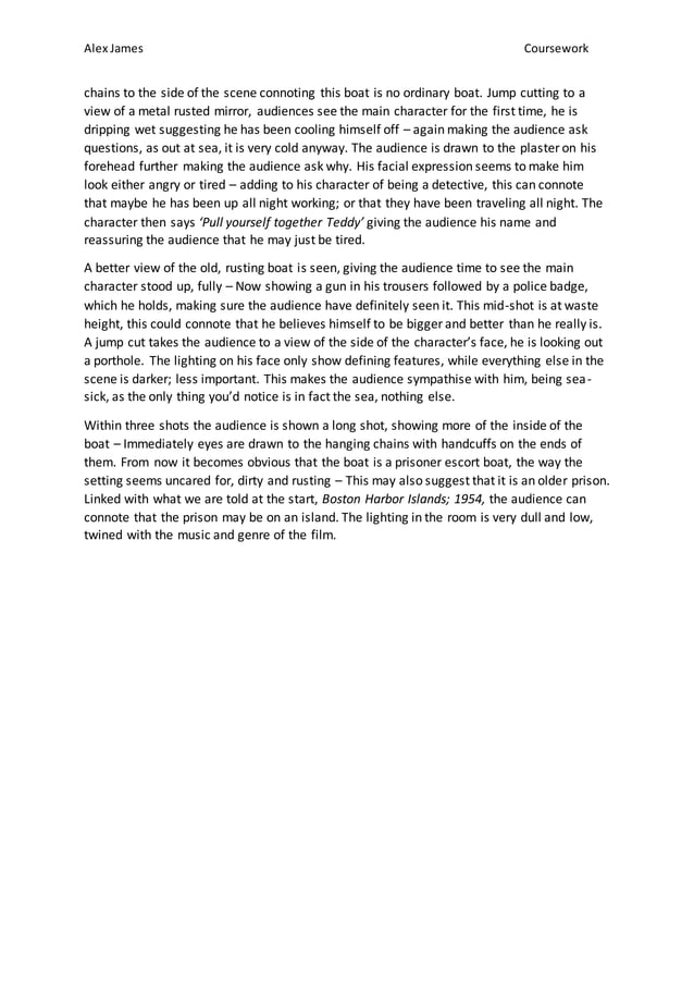 Shutter island analysis PDF