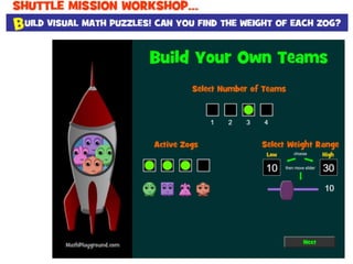 Shuttle mission workshop