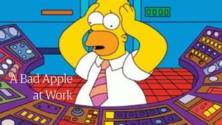 22￼22￼
A Bad Apple
at Work
A Bad Apple
at Work
 