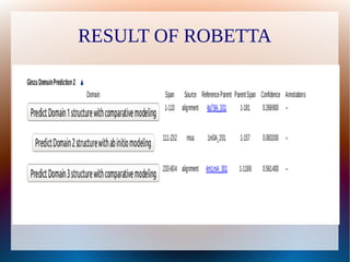 RESULT OF ROBETTA
 