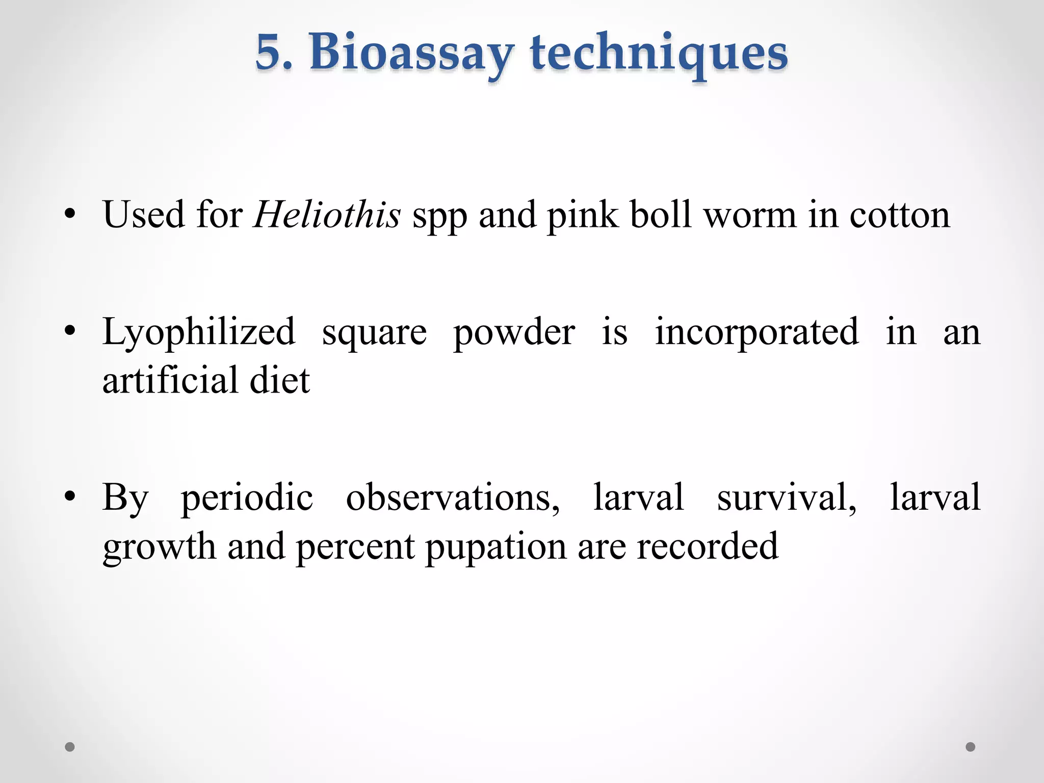Screening Techniques for Different Insect Pests in Crop Plants | PPTX