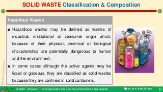 Sources, types & composition - Municipal Solid Wastes | PDF