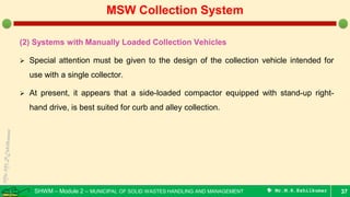 Types of Collection system & its Analysis - Municipal Solid Wastes | PDF