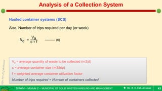 Types of Collection system & its Analysis - Municipal Solid Wastes | PDF