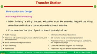 Transport means and methods - Municipal Solid Wastes | PDF