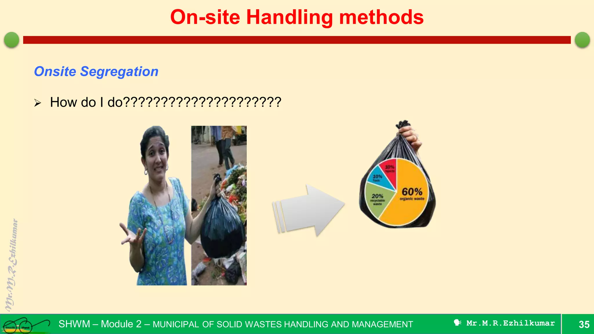 On-site handling methods - Municipal Solid Wastes | PDF