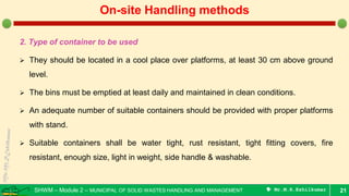 On-site handling methods - Municipal Solid Wastes | PDF