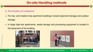 On-site handling methods - Municipal Solid Wastes | PDF