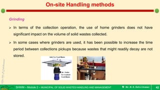 On-site handling methods - Municipal Solid Wastes | PDF
