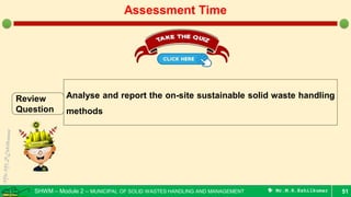 On-site handling methods - Municipal Solid Wastes | PDF