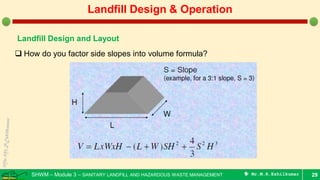 Preliminary design and operation of sanitary landfill | PDF