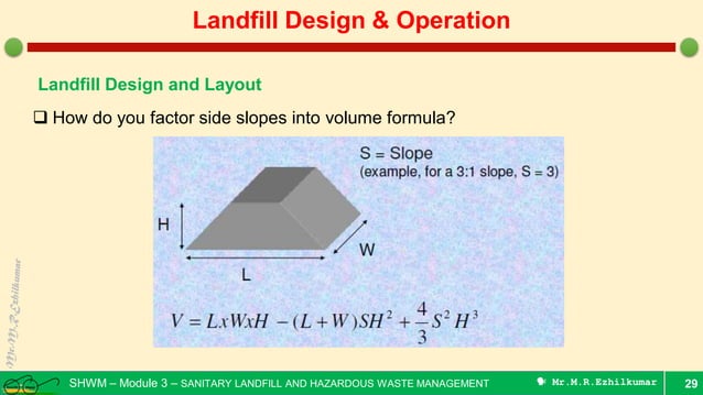 Preliminary design and operation of sanitary landfill | PDF