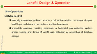 Preliminary design and operation of sanitary landfill | PDF