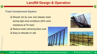 Preliminary design and operation of sanitary landfill | PDF