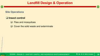 Preliminary design and operation of sanitary landfill | PDF