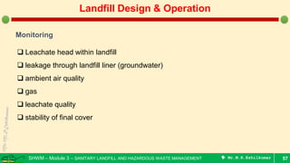 Preliminary design and operation of sanitary landfill | PDF