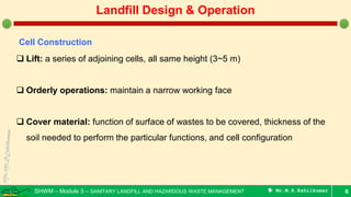Preliminary design and operation of sanitary landfill | PDF
