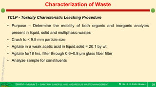 Tclp Compound List Hazardous wastes - Characterisation & TCLP | PDF