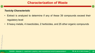 Tclp Compound List Hazardous wastes - Characterisation & TCLP | PDF