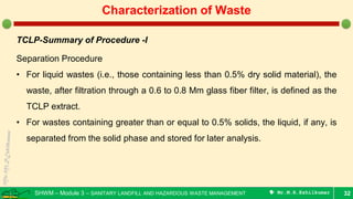 Hazardous wastes - Characterisation & TCLP | PDF