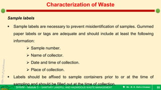 Characterisation Label Hazardous wastes - Characterisation & TCLP | PDF