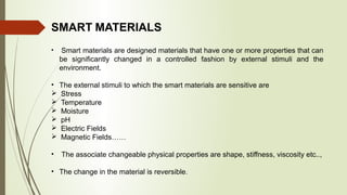 SMART MATERIALS by PERAM SHYAMSUNDAR REDDY from JNTUA. | PPT
