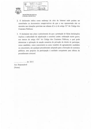 Cuncurso Público para a Concessão de Licença Municipal de Uso Privativo para Implantação de Quiosques e Esplanadas Estivais - 2013