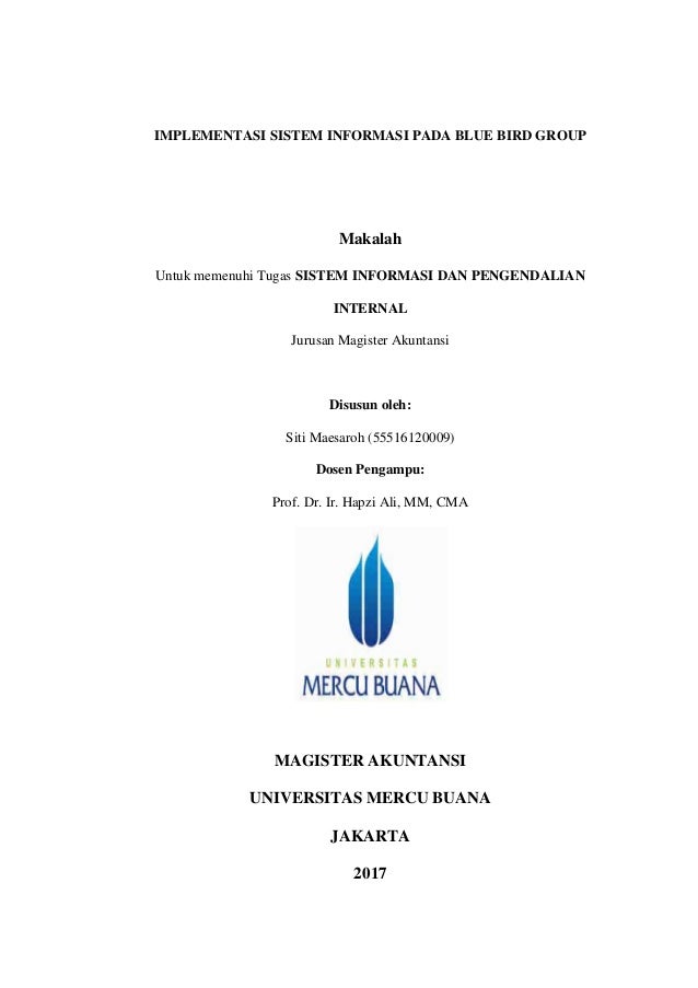 Si Pi Siti Maesaroh Hapzi Ali Implementasi Sistem Informasi Pada B