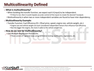 Testing for Multicollinearity | PPTX