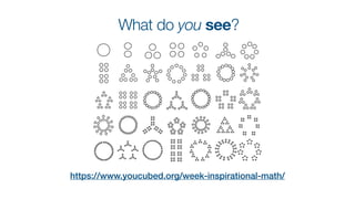https://www.youcubed.org/week-inspirational-math/
What do you see?
 