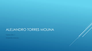 ALEJANDRO TORRES MOLINA
Tarea SIA-1
Maestra Marylu
 