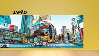 JAPÃO
• É um dos países mais urbanizados (91,5% da sua população reside em
áreas urbanas), altamente industrializado, conhecido mundialmente
pelo desenvolvimento tecnológico e pela robotização, além de
apresentar grandes áreas metropolitanas, como Tóquio.
• É a terceira economia mundial (EUA e China). Apesar disso, a sua
economia é considerada vulnerável, pois é muito dependente das
suas exportações. Essa vulnerabilidade está relacionada a
fenômenos, como terremotos e vulcanismo, e também aos aspectos
naturais territoriais devido a sua baixa extensão, além de períodos de
recessão em função da economia mundial.
 