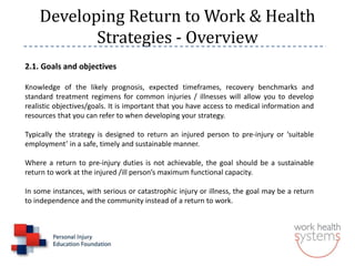 SIA Webinar: Overview of developing return to work strategies | PPTX