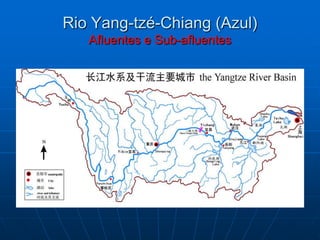 Rio Yang-tzé-Chiang (Azul)  Afluentes e Sub-afluentes
