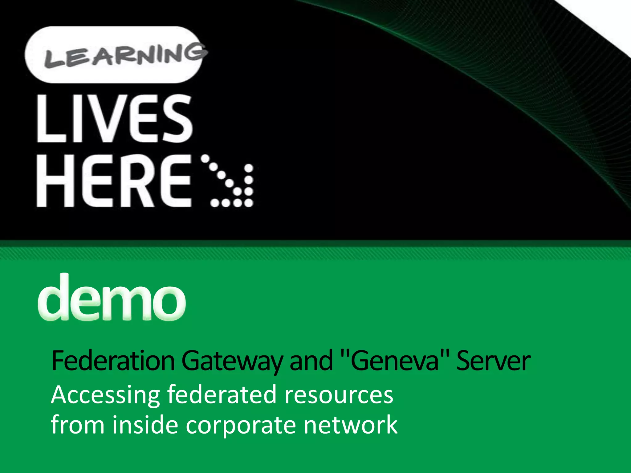 Identity Services Drilldown - TechEd NA 2009