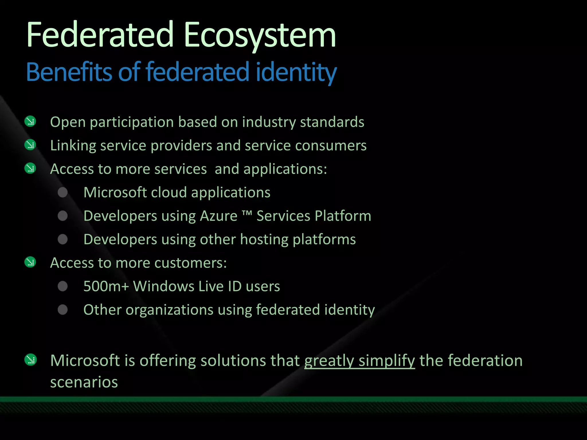 Identity Services Drilldown - TechEd NA 2009
