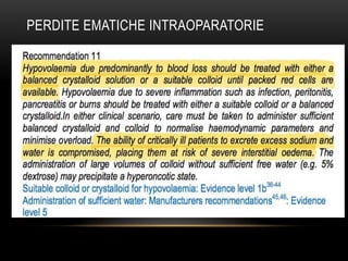 PERDITE EMATICHE INTRAOPARATORIE

 