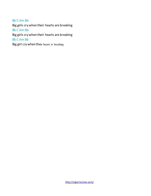 Sia Big Girl Cry Chords