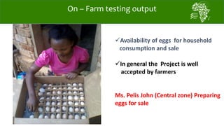 African Chicken Genetic Gains: Tanzania achievements todate