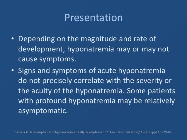 Hyponatremia Carbamazepine Medication Complications