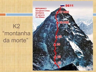 K2
“montanha
da morte”
 
