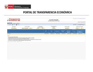 PORTAL DE TRANSPARENCIA ECONÓMICA
 