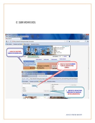 12. SUBIR ARCHIVO EXCEL




                          JESUS URURI ROCHA
 