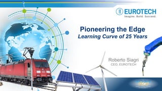 Roberto Siagri
CEO, EUROTECH
Pioneering the Edge
Learning Curve of 25 Years
 