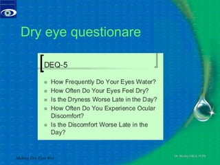 Dry eye questionare Making Dry Eyes Wet 